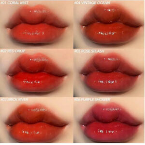 Bảng màu son Romand Glasting Water Tint 06 Purple Shower