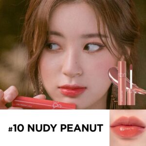 Romand 10 Nudy Peanut sở hữu tone màu cam đào nude tươi tắn